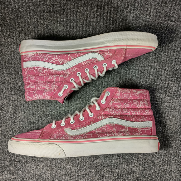 Vans Sk8-Hi Shoes Women 10 Pink Hello Kitty High Top Sneakers - Picture 4 of 7
